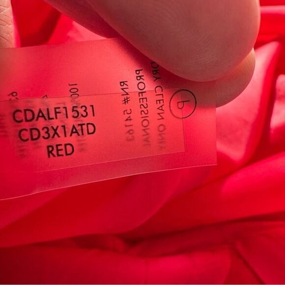 Calvin Klein Sheath Dress Womens Size 2 Red Rosette Accent Sleeveless Lined - Picture 11 of 12